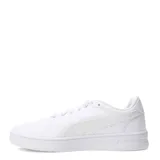 Championes urbanos Puma modelo Court Lally, de color blanco, con diseño clásico de corte bajo, cierre de cordones y suela de goma resistente.