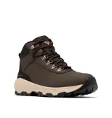 Botas de trekking Columbia modelo Newton Wander Ltr Omni-Grip, de color marrón con suela en tono beige y negro, caña media y cordones bicolores.