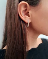 Aros colgantes de plata 925 con forma de gota.