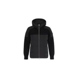 Campera Moose Knuckles modelo Glenvale Down Jacket, color negro, confeccionada en materiales mixtos con diseño acolchado y mangas de punto acanalado, capucha y cierre frontal de cremallera.