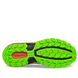 Championes de trail running Saucony Excursion TR16, color naranja con detalles en negro y verde.