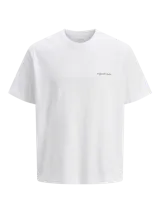 Remera de manga corta y cuello redondo con calce holgado. Presenta una estampa trasera con diseño de un jinete sobre un caballo en tonos tierra y azul. Confeccionada en jersey peinado de algodón.