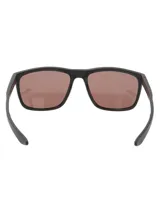 Lentes de sol RKF modelo Bellagio, con marco negro fabricado a partir de redes de pesca recicladas y cristales polarizados color marrón con protección UV.