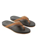Ojotas Rip Curl Soft Top Open Toe, con base negra y tiras marrones.