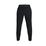 Pantalón de running negro con tecnología UA Storm que repele el agua y tejido resistente al viento.