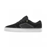 Championes de skate Emerica modelo Cadence, color verde con detalles en azul marino, blanco y rojo. Confeccionados en lona resistente, cuentan con suela de goma blanca con una línea roja decorativa y cierre de cordones.