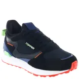 Championes Topper Oldi Running, color negro con detalles en azul, verde y naranja.