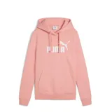 Canguro Puma de mujer con capucha y cordones ajustables, confeccionado en una mezcla de algodón y poliéster. Presenta un bolsillo frontal tipo canguro y el logo de la marca estampado en el pecho.