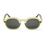 Lentes de sol Mr Boho modelo El Patio, con armazón bicolor en tonos beige y verde oliva, y cristales oscuros.