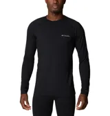 Remera térmica de manga larga Columbia Omni-Heat Infinity Omni-Wick, color negro, de corte ajustado y diseño liso con el logo de la marca en el pecho.