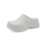 Zueco negro de goma con plataforma y diseño anatómico.