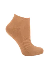 Medias deportivas cortas color beige, de diseño acanalado en el empeine y tobillo.