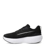 Championes de running Puma modelo Scend Pro 3 para mujer, color negro con entresuela blanca y detalles plateados. Confeccionados con capellada de malla transpirable, amortiguación Profoam en la suela y cierre de cordones.