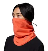 Cuello térmico de polar color naranja, con tecnología reflectante Omni-Heat™ y logo de la marca bordado en la parte inferior.