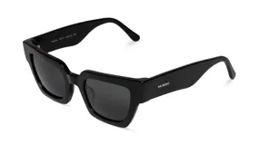 Lentes de sol Mr Boho modelo Frelard, color negro con montura cuadrada de acetato y lentes grises.