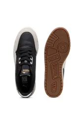 Championes Puma Shuffle Downtown, color blanco con detalles en negro y dorado.