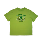 Remerón verde claro con estampa de dos pelotas de tenis con brazos y piernas, y texto "Septum Clvb" en verde oscuro.