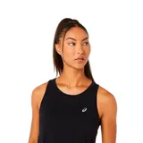 Musculosa deportiva Asics negra con logo blanco en el pecho.
