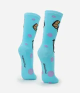 Medias de caña larga color celeste con diseño de Sulley de Monsters Inc.