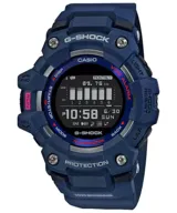 Reloj digital CASIO G-SHOCK GBD100-2DR, con caja y correa de resina azul, esfera de 49mm, resistencia al agua de 200 metros, conexión Bluetooth y contador de pasos.