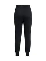 Pantalón de jogging Under Armour de corte deportivo, confeccionado en tejido polar de mezcla de algodón con interior cepillado. Presenta cintura elástica con cordón de ajuste exterior, bolsillos laterales y puños acanalados en los tobillos. Incluye el logo de la marca estampado en la pierna derecha.