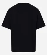 Remera de algodón con cuello redondo y mangas cortas, de corte overboxy holgado y diseño liso.