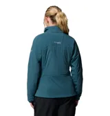 Campera técnica Columbia Titanium con tecnología Omni-Heat y Omni-Shield. Presenta cierre frontal completo, cuello alto con protección para la barbilla, bolsillos laterales y en el pecho con cierre, y puños con ribete elástico.