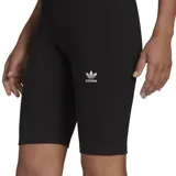 Calza corta de ciclismo Adidas Adicolor Essentials, color negro, de tiro alto y corte ajustado.