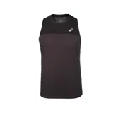 Musculosa Asics de hombre color negro y gris, confeccionada con tejido ligero de secado rápido y transpirable.