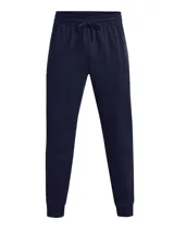 Joggers de corte ajustado en las piernas con puños acanalados, confeccionados en tejido polar de mezcla de algodón con interior cepillado. Presenta cintura elástica con cordón exterior, bolsillos laterales abiertos y logo de la marca estampado en el muslo derecho.