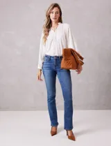 Bolso tipo tote de diseño capitoneado en color marrón, con doble asa para llevar al hombro y cierre mediante botón metálico. Cuenta con forro interno a tono y bolsillos organizadores en su interior.