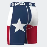 Calzoncillos tipo bóxer de la marca PSD, con diseño de la bandera de Texas.