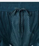 Bermuda deportiva masculina de color azul, con cintura elástica y cordón interno de ajuste.