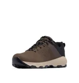 Championes de trekking Columbia modelo Newton Ridge, con diseño impermeable en color marrón y negro, suela de goma con relieve y entresuela beige.