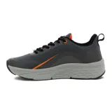Zapatillas Avia Infinite para hombre, color gris oscuro con detalles en naranja y negro.