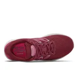 Championes de running New Balance modelo 880, color borgoña con detalles en rosa y blanco.