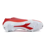 Championes de fútbol Diadora Ecliptic Md M, color rojo con detalles en blanco y suela blanca con tapones.