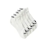 Pack de cinco pares de medias blancas de tobillo con logo Rip Curl en negro.