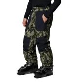 Pantalón de esquí Columbia Coreshot Printed Omni-Tech, impermeable y transpirable, con diseño camuflado en tonos verdes y negro, con refuerzos en zonas clave, bolsillos con cierre y ventilación en las piernas.