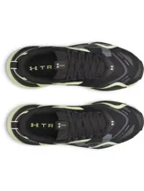 Championes de entrenamiento Under Armour Reign XT para hombre, color negro con detalles en verde lima y gris. Presentan tecnología UA HOVR en la suela y estructura de TPU.