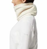 Cuello térmico de polar color blanco hueso, con logo de la marca bordado en el frente.