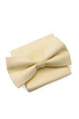 Moña color naranja con pañuelo a juego.