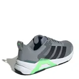 Championes Adidas Dropset Control, color gris con detalles en negro y verde.