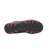 Championes de trekking Merrell Crosslander 3, color gris con detalles en negro y rojo.