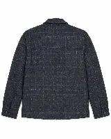 Chaqueta de paño Brooksfield con cierre frontal, cuello clásico, dos bolsillos frontales con solapa y botones, y puños ajustables con botón.
