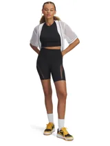 Short deportivo de tiro alto con paneles laterales de malla para mayor transpirabilidad. Confeccionado en tejido elástico de alto rendimiento que absorbe el sudor y se seca rápidamente.