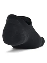 Pack de seis pares de medias tobilleras Under Armour de color negro con el logo de la marca en gris en la parte superior del empeine.