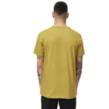 Remera amarilla con logo RVCA estampado en el pecho.