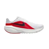 Championes Nike Downshifter 14 de running, color blanco con detalles en rojo y swoosh negro en el lateral.