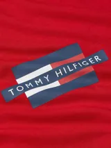 Remera de manga corta Tommy Hilfiger, confeccionada en algodón, con cuello redondo y logo de la marca estampado en el centro del pecho.